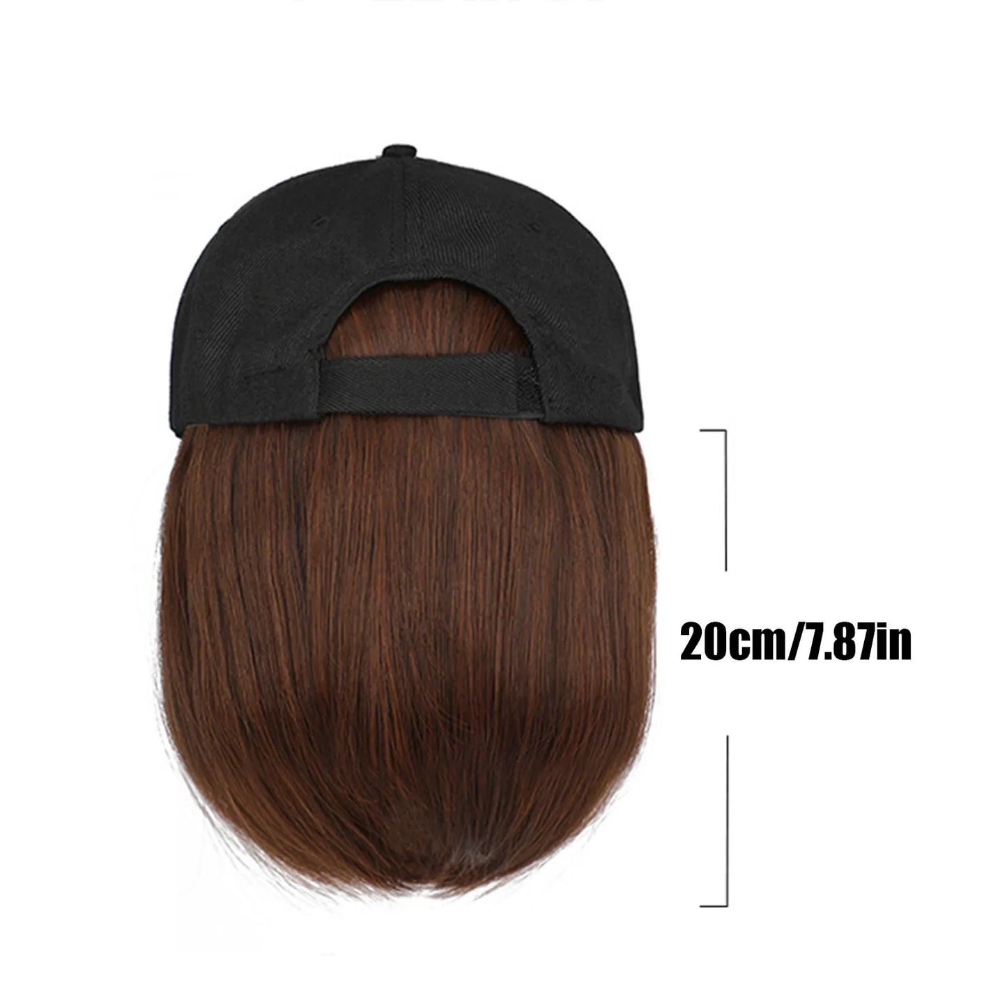 Short Straight Wig Hat