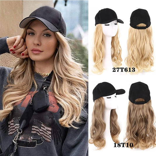 Fluffy Wavy Wigs with Hat