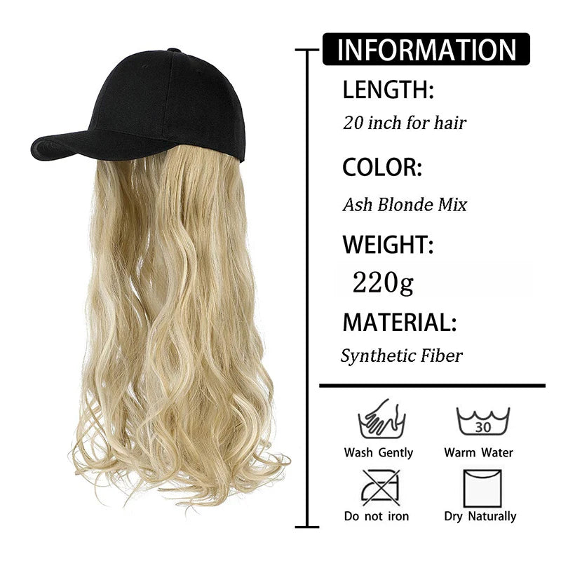 Fluffy Wavy Wigs with Hat